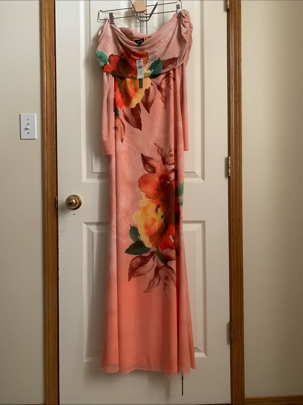 Floral Maxi Dress in Pink & Red